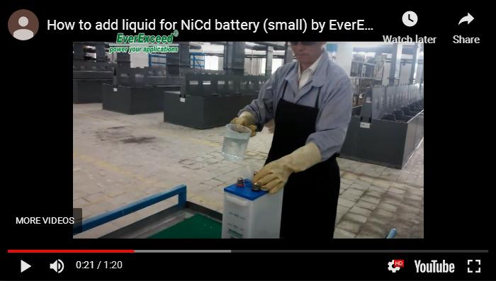 Как добавить жидкость для никель-кадмиевых батарей (маленький) по everexceed