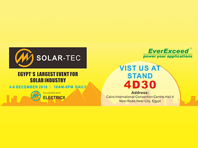 Приглашаем посетить EverExceed на выставке Electricx & Solar-Tec 2016